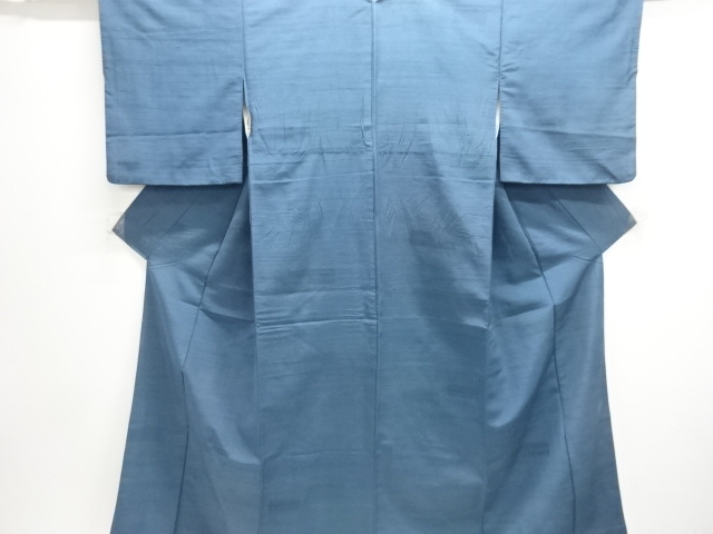 JAPANESE KIMONO / ANTIQUE KIMONO / SILK / TSUMUGI / WOVEN ABSTRACT STRIPE